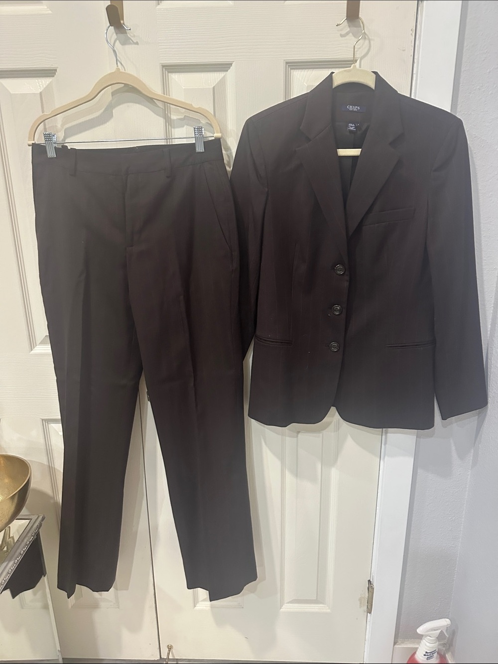 Chaps Women's Dark Brown Blazer & Pants Suit